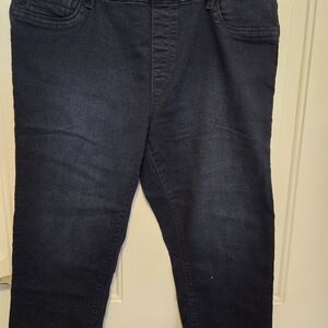 Black stretch denim